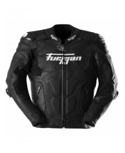 Black/White Furygan Raptor Evo 3 Leather Motorcycle Jacket at JTS Biker Clothing